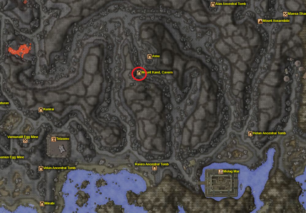 Mount Kand Cavern Map Location